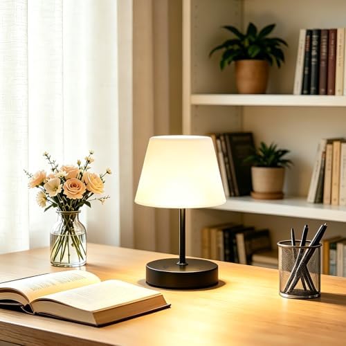 Rechargeable Table Lamp, Cordless Shower Lamp Waterproof- Black - Image 7