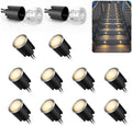 LED Recessed Deck Lights with Protecting Shell, IP68 Waterproof Warm White, 0.6W Outdoor Landscape Lighting, 12V Low Voltage Deck Lights Kit for Yard Step Riser Stair Decoration, 12 Pack by Sunmerit