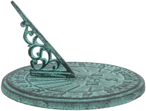 AB Tools Cast Iron Sundial Antique Sun Dial Decorative Garden Ornament Yard Compass - Image 2