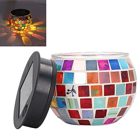 Solar Decorative Light, Color Changing Solar Powered Glass Mosaic Ball Led Garden Lights, Colorful Hanging Solar Lantern Decorative, Mosaic Glass Solar Lamp, for Garden Outside - Image 7
