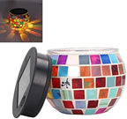 Solar Decorative Light, Color Changing Solar Powered Glass Mosaic Ball Led Garden Lights, Colorful Hanging Solar Lantern Decorative, Mosaic Glass Solar Lamp, for Garden Outside - Image 7