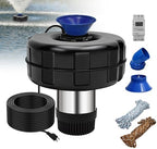 15000 GPH Pond Fountain Aerator,750W(1HP) Floating Fountain with Stainless Steel Body,Automatic Pond Pump with Timer&100FT Power Cord&2 Adapters&Ropes Pond Aerators for Outdoor Ponds&Lakes by ExGizmo