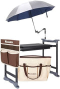 Garden Kneeler and Seat with Umbrella,Heavy Duty Gardening Bench and Stool by InEveryCornerNaturesCalm