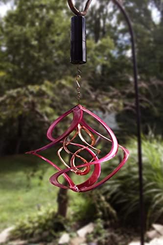 Red Carpet Studios The Original Cosmix Deluxe Helix Wind Spinner, Medium 14-Inch, Double Purple & Copper - Image 6