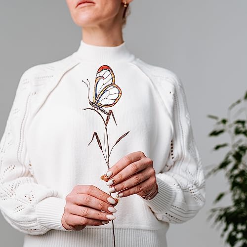 Stained Glass Butterfly Suncatcher – Handcrafted Decorative Stake Adornment for Indoor & Outdoor – Lovely Garden Decor – Glass Artwork for Flowerpot Decoration - Image 6