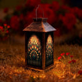 Solar Lantern Atomic Starburst Peacock Outdoor Waterproof Garden Hanging Lantern Solar Powered Lighting Outside Solar Light for Patio Yard Camping, Gifts for Women Mom by Unknown