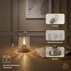 MJ PREMIER Battery Operated Lamp,Small Cordless Lamp with Timer, Clear-03 - Image 3