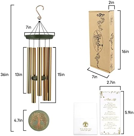 Astarin's Tree of Life Wind Chimes 36in Outdoor Garden Gift for Mom Grandma - Image 3