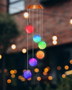 Suzile 4 Pcs Color Changing Solar Wind Chimes, Ball - Image 4