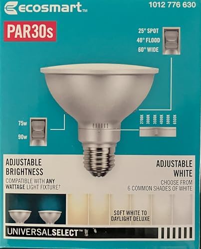 Selectable 2700K, 3000K, 3500K, 4000K, 5000K, 6500K PAR 30S Dimmable LED Bulb (2-Pack) - Image 2