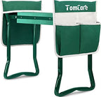 TomCare Upgraded Garden Kneeler Seat Widen Soft Kneeling Pad Garden Stools Garden Bench with 2 Large Tool Pouches Outdoor Foldable Gardening Gifts for Women Men Gardeners, Green by TomCare