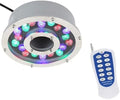 Submersible LED Fountain Light - Underwater Pool Lamp, IP68 Waterproof Ring Middle Hole Pond Lighting, 12/24V RGB Landscape Lamp, with Remote Control(6W(24V)) by Unknown