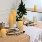 144-Pack LED Flameless Flickering Candles with Remote Control and 2/4/6/8 H Timer Led Pillar Candles of Wedding, Table, Halloween,Christmas Decorations and Special Occasions (Three Sizes) - Image 6