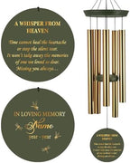 Personalized Memorial Wind Chimes for Outside, Sympathy Gifts Wind Chime for Loss of Loved One, Beautiful Decor with Deep Tone, Ideal for Funeral, Remembrance & Bereavement, Produced in Texas by Astarin