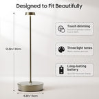 2 Pack Rechargeable Cordless Table Lamp, 6000mAh Battery Table Light - Image 3
