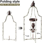 Glitzhome 16.5" H Lanterns Decorative Indoor Outdoor, Vintage Metal Lantern,Farmhouse Hanging Candle Holder for Living Room Mantel Patio Porch Garden Wedding & Holiday Decor,2pcs - Image 5