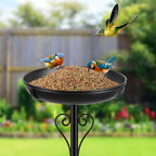 Metal Bird Bath for Outside,Heated Bird Bath for Winter with 5-Prong Base for Garden Patio Yard Lawn - Image 3