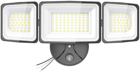 Onforu 130W Dusk to Dawn Flood Lights Outdoor,6500K Outdoor Lighting,13000LM Super Bright Lights,IP65 Waterproof Hardwired LED Security Lights for Garage,Yard,Outside by Onforu