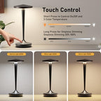 YHT Cordless Table Lamps Rechargeable for Restaurant (2 Black) - Image 3