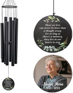 Personalized Wind Chimes, Sympathy Gifts, Custom Photo Wind Chime for Loss of Loved Dad/Mom/Lover, in Memory of Husband/Wife, 36inch Wind Chimes for Condolences by ExtrabilyOfficial
