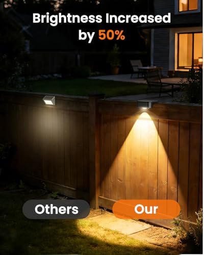 JOFIOS Fence Lights Solar Powered 12 Pack, 3000/4000/6000K 3 Modes, IP44 Waterproof Solar Deck Lights Outdoor, Dusk to Dawn Solar Step Lights for Outside, Deck, Backyard, Step, Patio, Stair Railings - Image 6