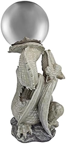Design Toscano Sir Sagremor's Dragon Sculpture with Glass Gazing Orb - Image 2