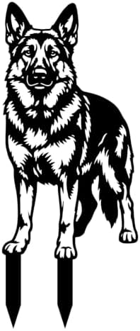 Dog Metal Garden Stake - Weatherproof Dog Silhouette Yard Art, Decorative Outdoor Sign for Lawn & Patio, Heartfelt Gift for Rough Collie Lovers(Stand,10") by Unknown