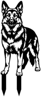 Dog Metal Garden Stake - Weatherproof Dog Silhouette Yard Art, Decorative Outdoor Sign for Lawn & Patio, Heartfelt Gift for Rough Collie Lovers(Stand,14") by Unknown
