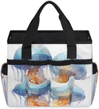 Jellyfish Garden Tool Bag Organizer Heavy Duty Animal Marine Life Gardening Tote Bag with 10 Pockets for Women Men Gardening Gifts - Image 2