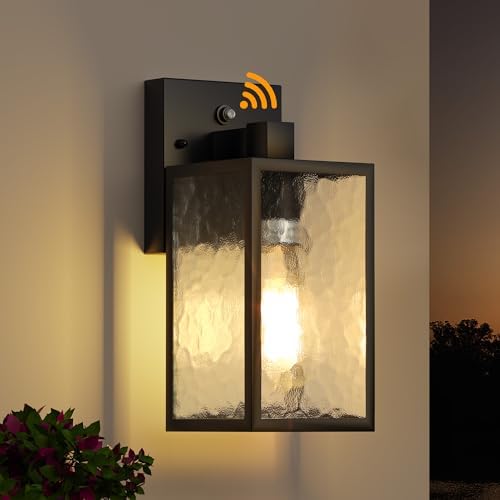 Dusk to Dawn Exterior Lighting Fixtures Outdoor Porch Light Wall Sconce by WIHTU