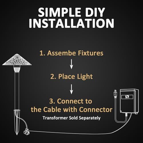 12V Low Voltage Pathway Lights 1W 60LM LED G4 Replaceable Bulb Outdoor Landscape Lights 2PK 3100K Warm White Aluminum Path Lights for Garden Yard Driveway, Black - Image 4