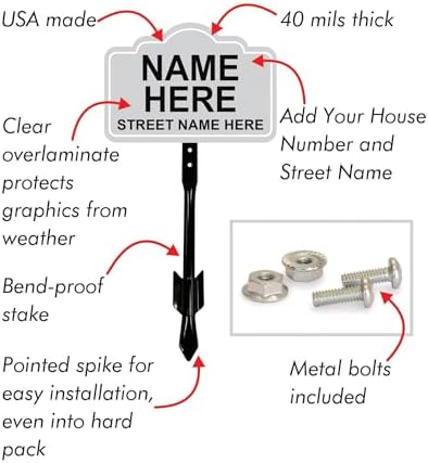 Planted in Memory Of Yard Sign with 16" Stake, Personalized Grave Marker Plaque, Rust-Free Aluminum Memorial Garden Sign - Image 3