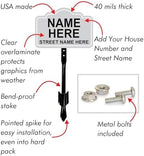 Planted in Memory Of Yard Sign with 16" Stake, Personalized Grave Marker Plaque, Rust-Free Aluminum Memorial Garden Sign - Image 3