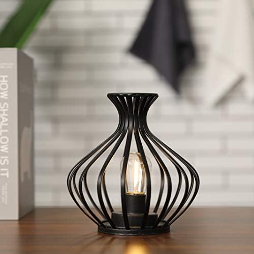 JHY DESIGN Decorations Outdoor Table Lamp Nightlight 7.5''High Modern Style Battery Powered Lamp with 6-Hours Timer Feature Decorative Bedside Lamp for Room Indoor Outdoor Table Garden Party by JHYDESIGN