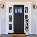 FemiaD 4Pcs Welcome Wooden Porch Sign 8x63inch Yay You're Here Front Door Sign Rustic Standing Large Welcome Porch Signs for Home Front Door Yard Season Party Decor - Image 2