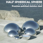8pcs Half Gazing Globe Mirror Ball,Silver 304 Stainless Steel Hollow Polished Reflective Smooth Garden Sphere,Colorful and Shiny Addition to Any Garden or Home - Image 5