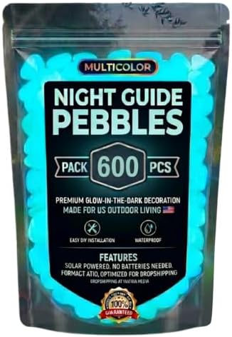600pcs Glow in The Dark Garden Stones Glow in The Dark Pebbles DIY by Unknown