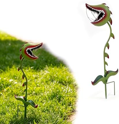 Metal Carnivorous Plant Garden Stake Halloween Decor by Doforyou