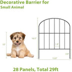 Decorative Garden Fence 29ft (L) x 16.5in (H) Fencing Dog Animal Barrier - Image 2