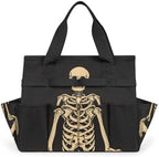 Funny Halloween Garden Tool Bag, Garden Tote Storage Bag with 10 Pockets, Indoor and Outdoor Sugar Skull Goth Gardening Tool Organizer for Women Men by CURLYOOT