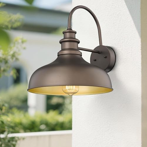 4 Pack Outdoor Wall Lights, Farmhouse Barn Light, Oil Rubbed Bronze - Image 2