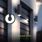 ASD 2 Light Dusk to Dawn Cylinder Outdoor Sconce Lights, E26 Base 6 Pack - Image 4