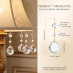 2" Pendant Chandelier K9 Crystal Decorative Hanging Ornaments (Vintage C, 12) - Image 2
