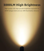 SUNVIE 30W Outdoor LED Spotlight 120V Waterproof Landscape Spotlights 3000LM Ultra Bright Spot Lights Outdoor 3000K Warm White Landscape Lights with 6 FT Cord for Flag Pole Tree Yard Path Garden Decor - Image 6