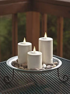 Xodus Battery Operated Pillar Candles, Daily 6h Timer, 4",5",6" 3-Pack - Image 2