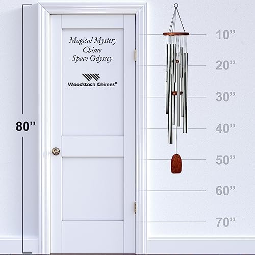 Woodstock Wind Chimes for Outside, Outdoor Decor for Your Patio and Front Porch, Garden Decor, (55") Silver Wind Chime, Woodstock Magical Mystery Chime, Space Odyssey (MMSO) - Image 3