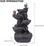 Cascading Rock Water Fountain with LED Lights – Resin Stone Imitation - Image 6
