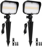 Low Voltage Flood Lights Outdoor, 7W 12-24V, 3000K Black, 2 Pack by Varmtalys