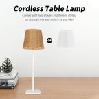 Mr. White Outdoor Waterproof Cordless Set of 2 Rechargeable Portable Top Touch Battery Operated Powered LED Table Lamp Desk Lamp Lights for Restaurant Kitchen Patio Dinner Dining (White 2 Pack) - Image 3