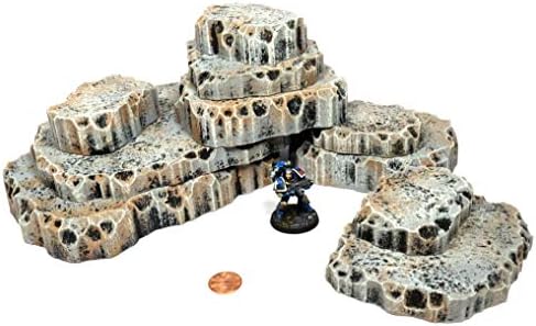 Handmade Stone Gray Rock Stacking Modular Hills Set - Handmade Terrain for Tabletop War Games and TTRPGs - Image 3